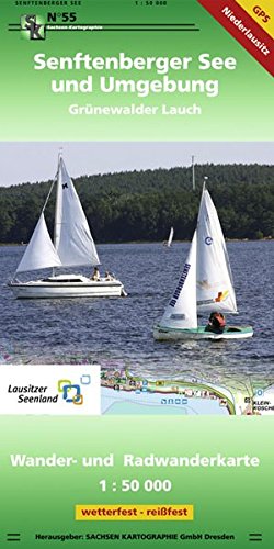 Senftenberger See und Umgebung: Wander- und Radwanderkarte 1 : 50 000 GPS-fähig, wetterfest, reißfest