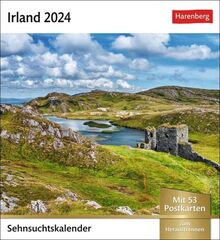 Irland Sehnsuchtskalender 2024: Wochenkalender mit 53 Postkarten (Sehnsuchtskalender von Harenberg)