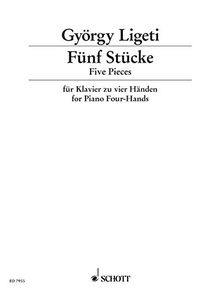 Fünf Stücke: Klavier 4-händig.