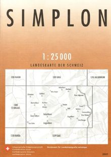 Swisstopo 1 : 25 000 Simplon: Fletschhorn - Zwischbergen - Gondo