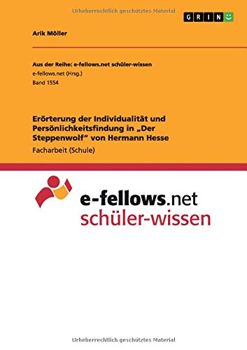 Erörterung der Individualität und Persönlichkeitsfindung in Der Steppenwolf von Hermann Hesse