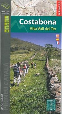 COSTABONA-ALTA VALL DEL TER 1 : 25 000: Hiking map and guidebook (Mapa Y Guia Excursionista)