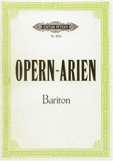 Opernarien - 30 Bariton Arien. Gesang Mittel, Bariton, Klavier