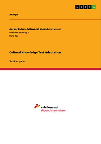 Cultural Knowledge Test Adaptation