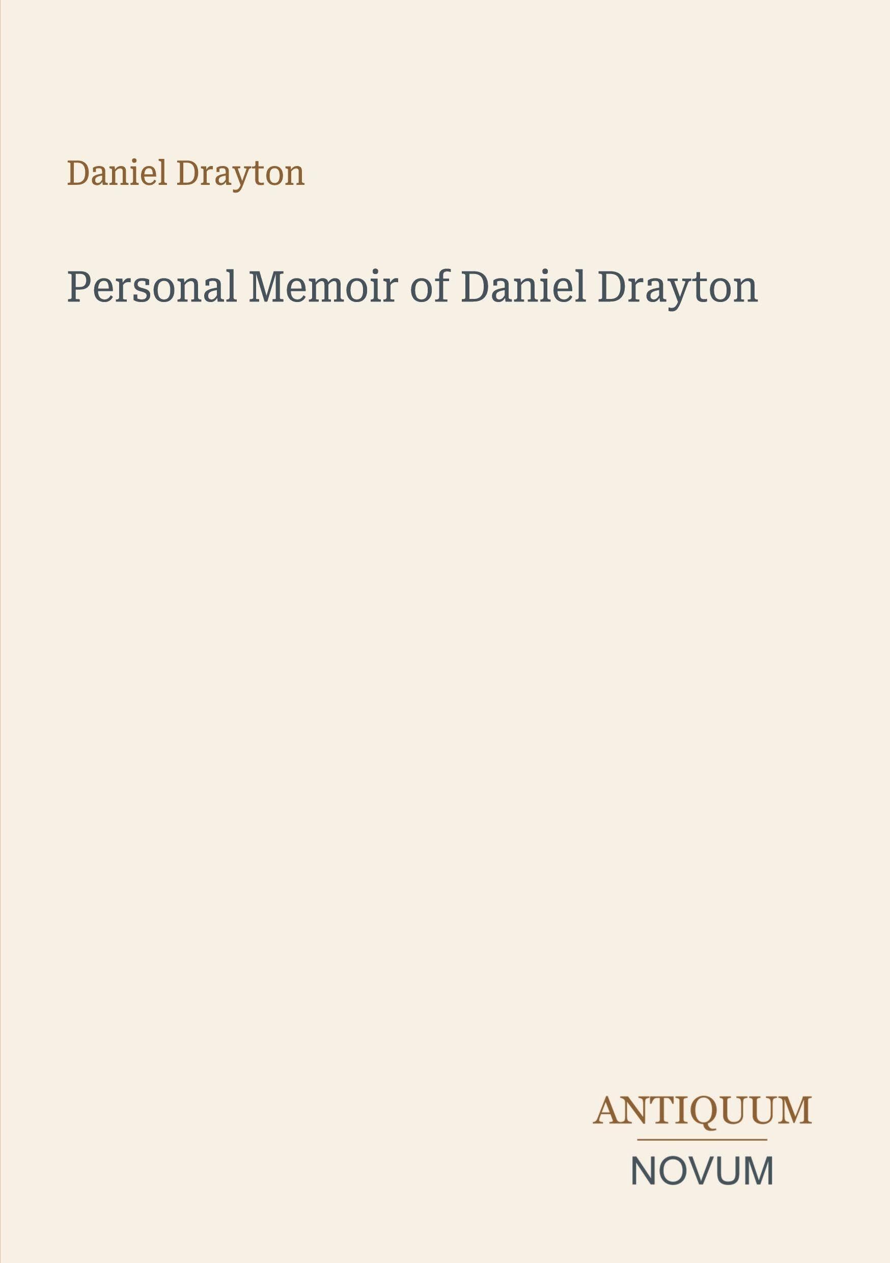 Personal Memoir of Daniel Drayton