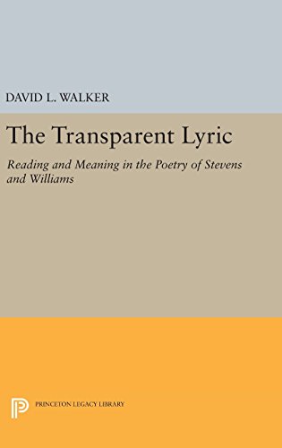 The Transparent Lyric: Reading and Meaning in the Poetry of Stevens and Williams (Princeton Legacy Library, Band 3161)