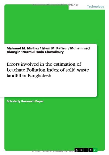 Errors involved in the estimation of Leachate Pollution Index of solid waste landfill in Bangladesh