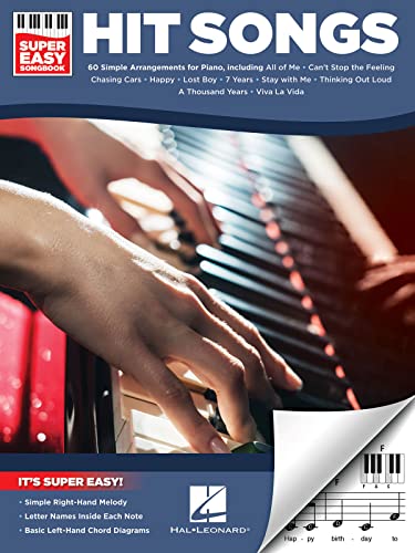 unbekannt Hit Songs Super Easy Songbook (Piano), Songbook Für Klavier