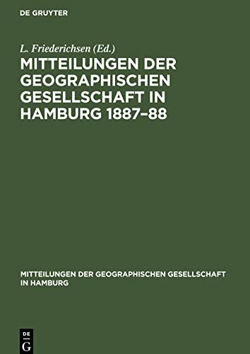 Mitteilungen der Geographischen Gesellschaft in Hamburg 1887–88: Heft 3