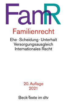 Familienrecht: Rechtsstand: 1. Januar 2021 (Beck-Texte im dtv)