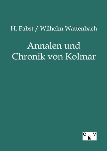 Annalen und Chronik von Kolmar