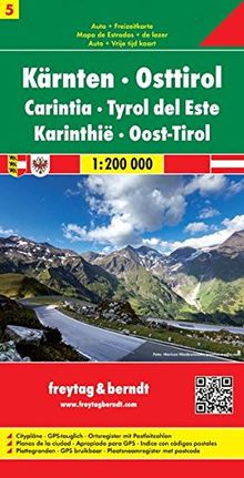 Freytag Berndt Autokarten, Blatt 5, Kärnten - Osttirol - Maßstab 1:200.000 (freytag & berndt Auto + Freizeitkarten)