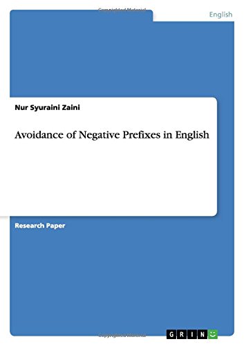 Avoidance of Negative Prefixes in English
