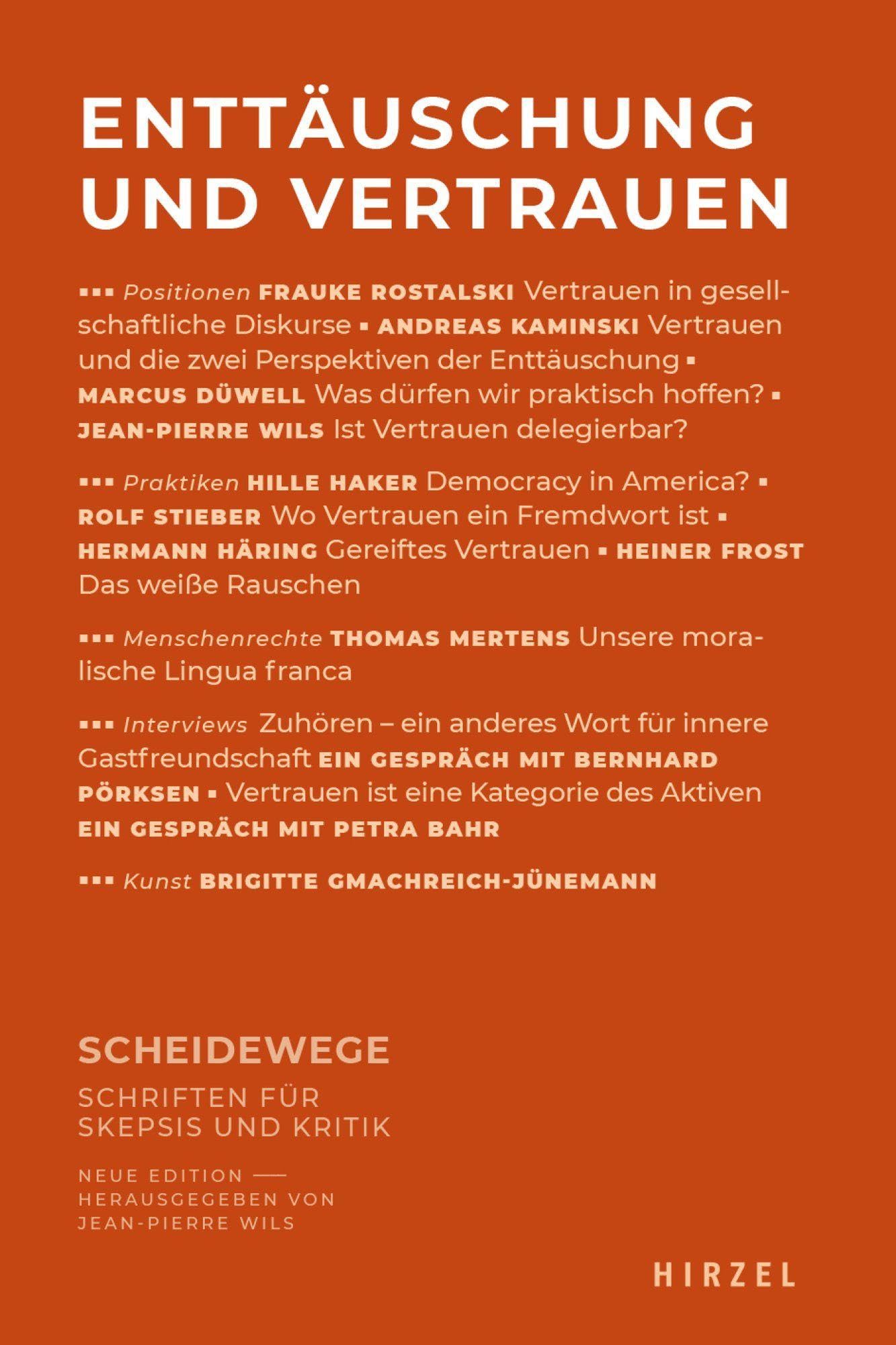 Enttäuschung und Vertrauen (Scheidewege Printausgabe)