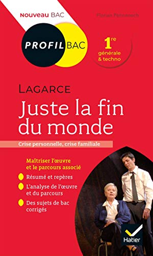 Jean-Luc Lagarce, Juste la fin du monde (1990) : crise personnelle, crise familiale : 1re générale & techno, nouveau bac