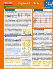 Lerntafel: Organische Chemie I im Überblick (Lerntafeln Chemie)