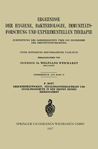 Geburtenhäufigkeit, Säuglingssterblichkeit und Säuglingsschutz in den Ersten Beiden Kriegsjahren (Nijhoff International Philosophy Series)