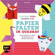 Papierfalten im Quadrat: Flamingo, Panda, Einhorn und Co. – Bastel-Kids: Bastelblock mit über 40 Papieren zum Sofort-Loslegen – Für Kinder ab 5 Jahren