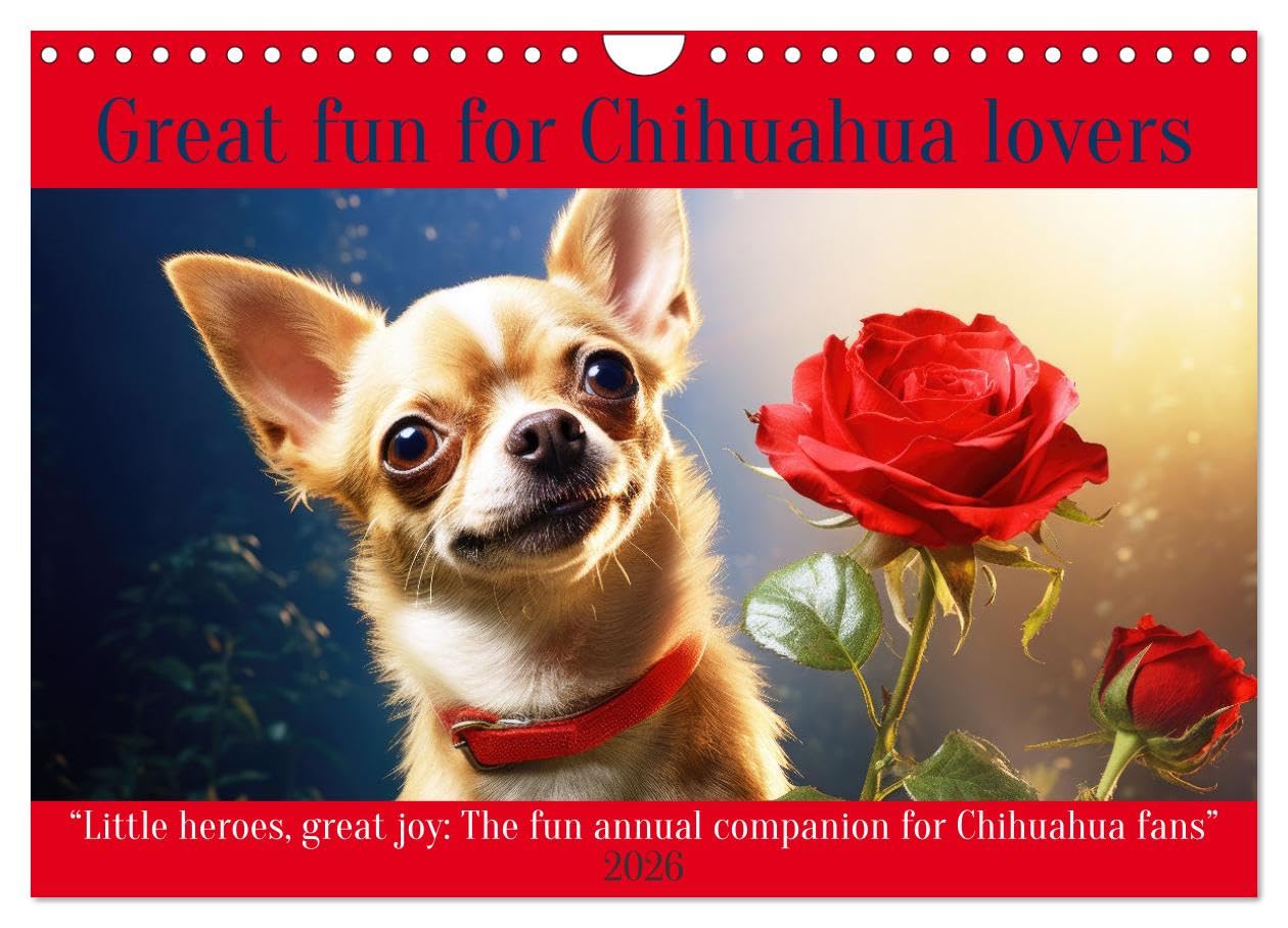 Great fun for Chihuahua lovers (Wall Calendar 2026 DIN A4 landscape), CALVENDO 12 Month Wall Calendar: The fun annual companion for Chihuahua fans