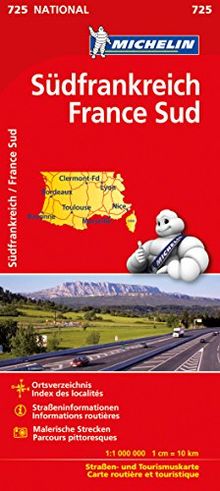Michelin Frankreich Süd: Straßen- und Tourismuskarte (Michelin Nationalkarte)