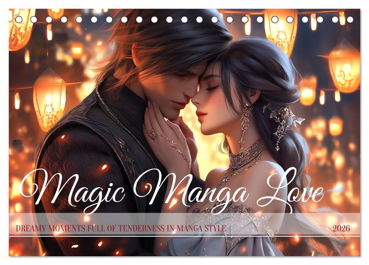Magic Manga Love (Desk Calendar 2026 DIN A5 landscape), CALVENDO 12 Month DeskCalendar: Small scenes full of familiarity and love
