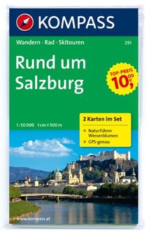 Rund um Salzburg: Wanderkarten-Set mit Radrouten, Skitouren und Naturführer. GPS-genau. 1:50000