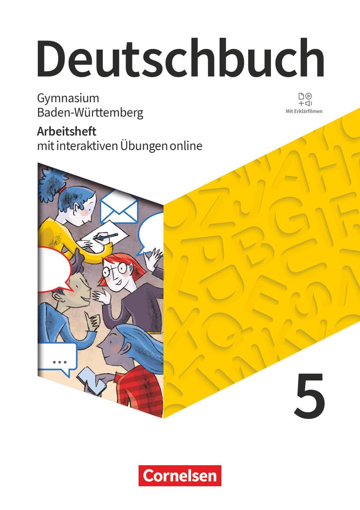 Deutschbuch Gymnasium - Baden-Württemberg - Ausgabe 2025 - 5. Schuljahr: Arbeitsheft mit interaktiven Übungen online - Mit Lösungen und Erklärfilmen