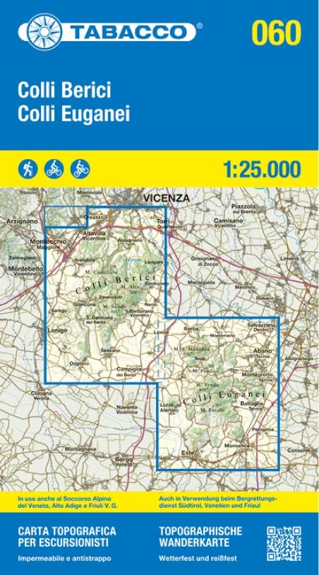 Tabacco Wandern Colli Euganei 1:25000: Tabacco Wanderkarte 1:25000