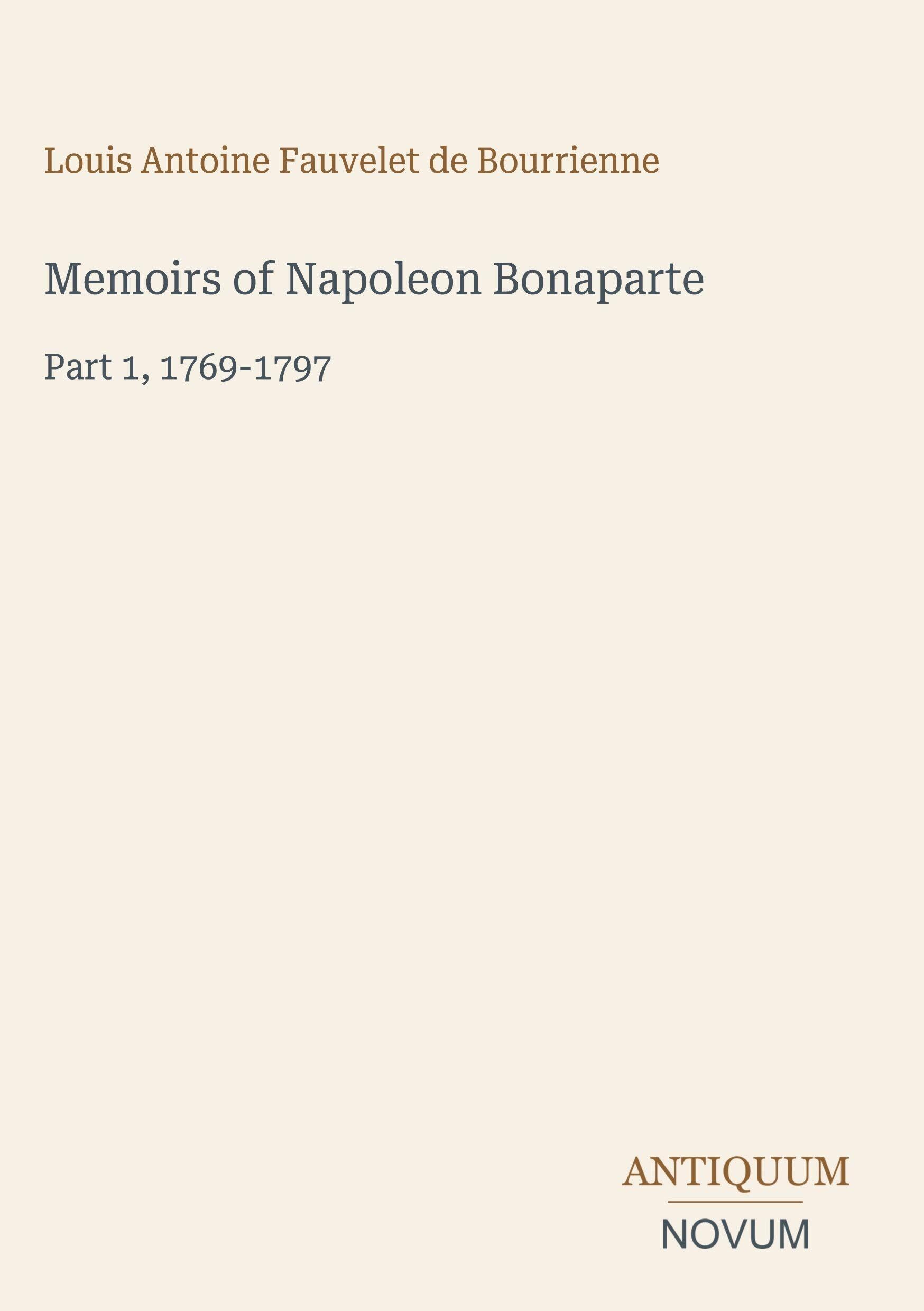 Memoirs of Napoleon Bonaparte