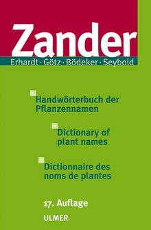 Handwörterbuch der Pflanzennamen. Dictionary of plant names. Dictionnaire des noms de plantes