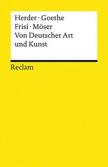 Von Deutscher Art und Kunst: Einige fliegende Blätter (Reclams Universal-Bibliothek)