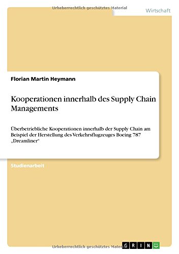 Kooperationen innerhalb des Supply Chain Managements: Überbetriebliche Kooperationen innerhalb der Supply Chain am Beispiel der Herstellung des Verkehrsflugzeuges Boeing 787 Dreamliner