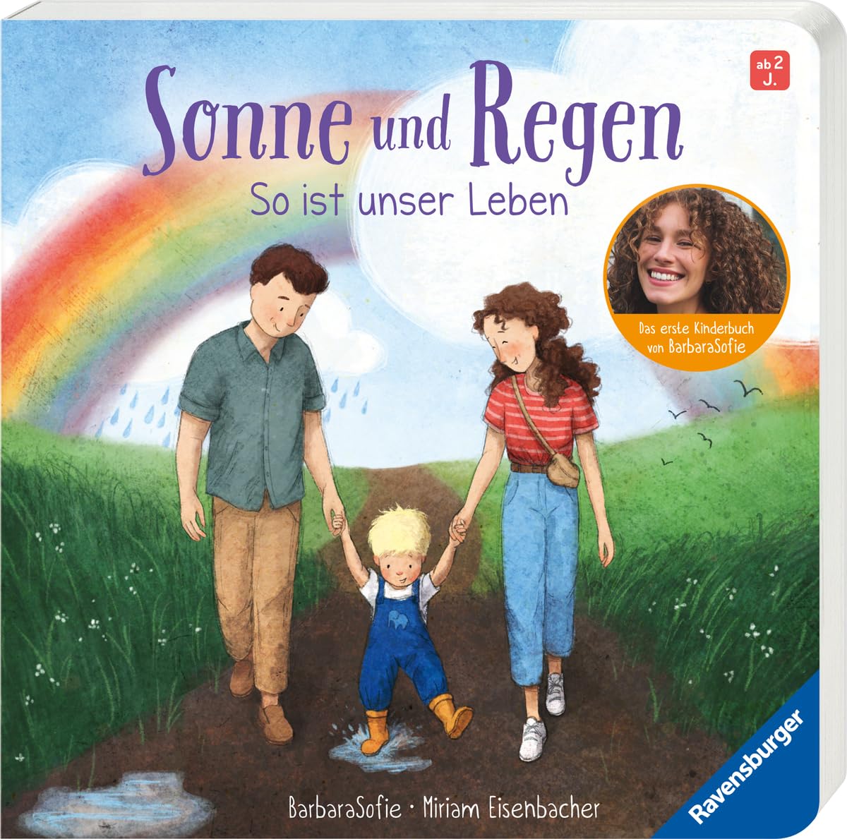 Sonne und Regen - So ist unser Leben, Pappbilderbuch mit starker Botschaft von BarbaraSofie, emotionales Bilderbuch, Geschenkbuch