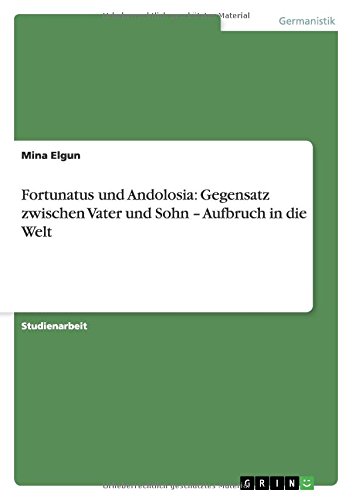 Fortunatus und Andolosia: Gegensatz zwischen Vater und Sohn ¿ Aufbruch in die Welt