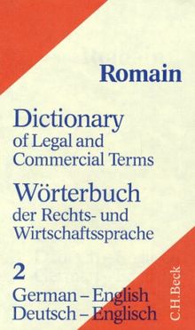 Wörterbuch der Rechts- und Wirtschaftssprache, Tl.2, Deutsch-Englisch