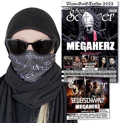 Sonic Seducer 07/08-2023 + Mund-Nasen-Abdeckung + CD: Megaherz + Depeche Mode + Feuerschwanz + Within Temptation + Oomph! + A Life Divided + ... Mark Benecke + 30 Seconds To Mars + WGT 2023