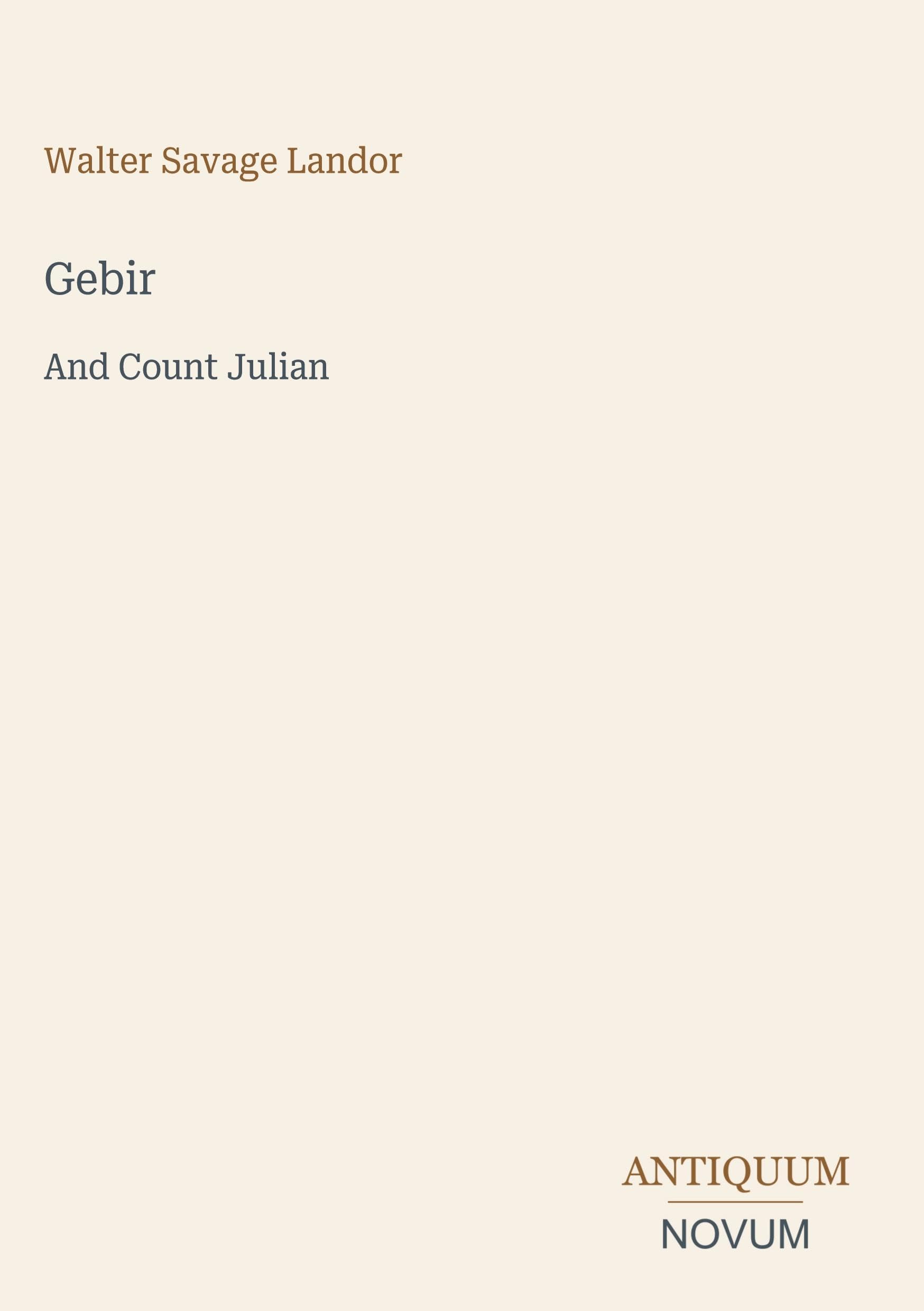 Gebir: And Count Julian