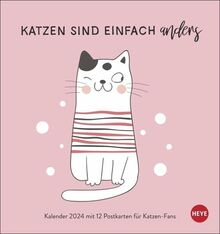 Katzensprüche Postkartenkalender 2024