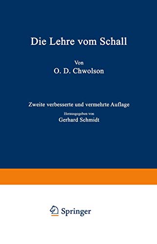 Die Lehre vom Schall