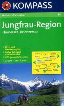 Jungfrau-Region, Thunersee, Brienzersee 1 : 50 000: Wandern / Escursioni. GPS-genau