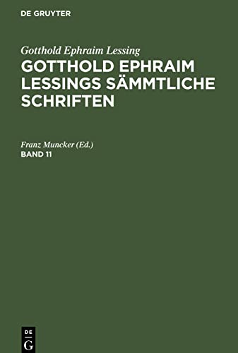 LESSING:SAEMTLICHE SCHRIFTEN BD 11 ND GELSS
