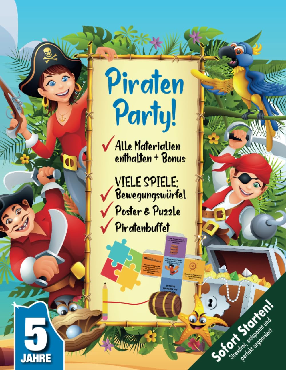 LEMONSTONE Piratenschatz, Piratenschatz Kindergeburtstag, 50 Stück