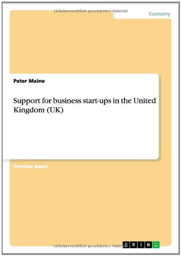 Support for business start-ups in the United Kingdom (UK)