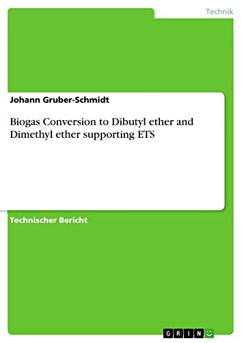 Biogas Conversion to Dibutyl ether and Dimethyl ether supporting ETS