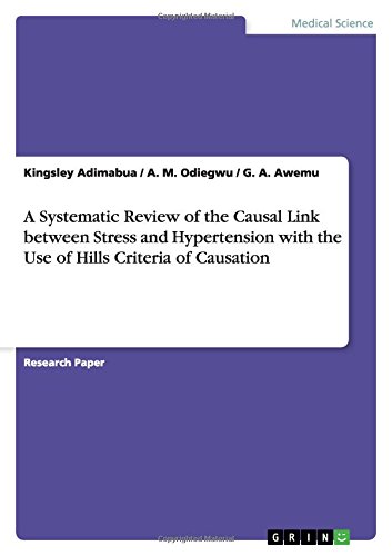 Kingsley Adimabua A Systematic Review Of The Causal Link Between Stress And Hypertension With The Use Of Hills Criteria Of Causation