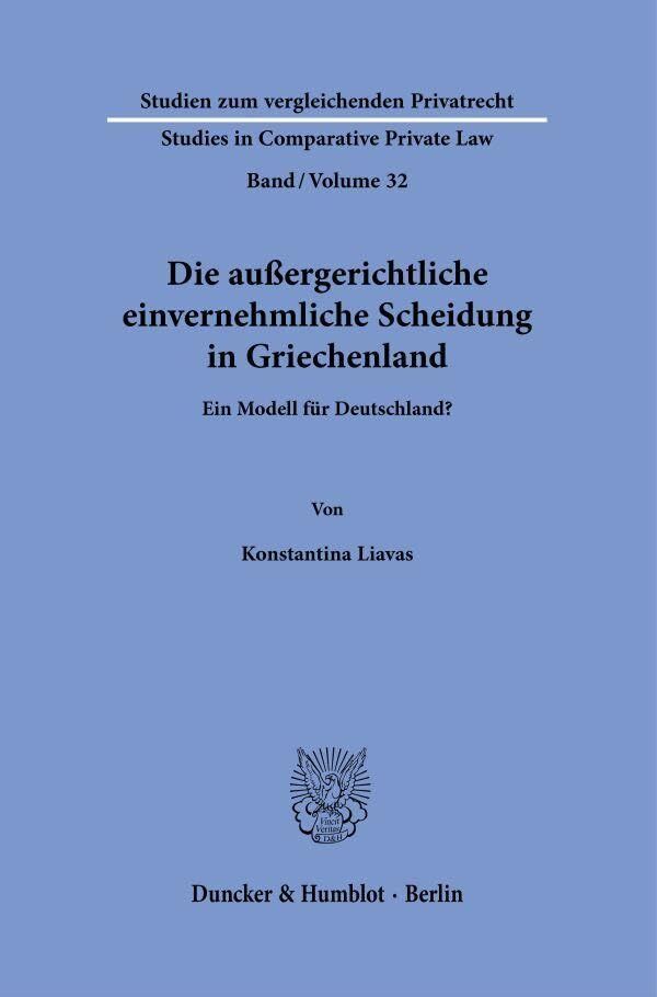 Die außergerichtliche einvernehmliche Scheidung in Griechenland