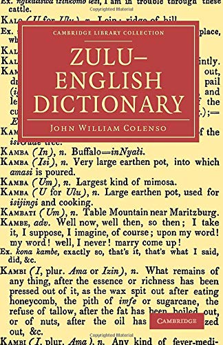 Zulu-English Dictionary (Cambridge Library Collection - Linguistics)