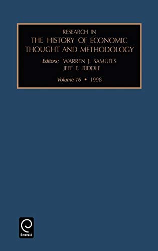 Research in the History of Economic Thought and Methodology: Vol 16