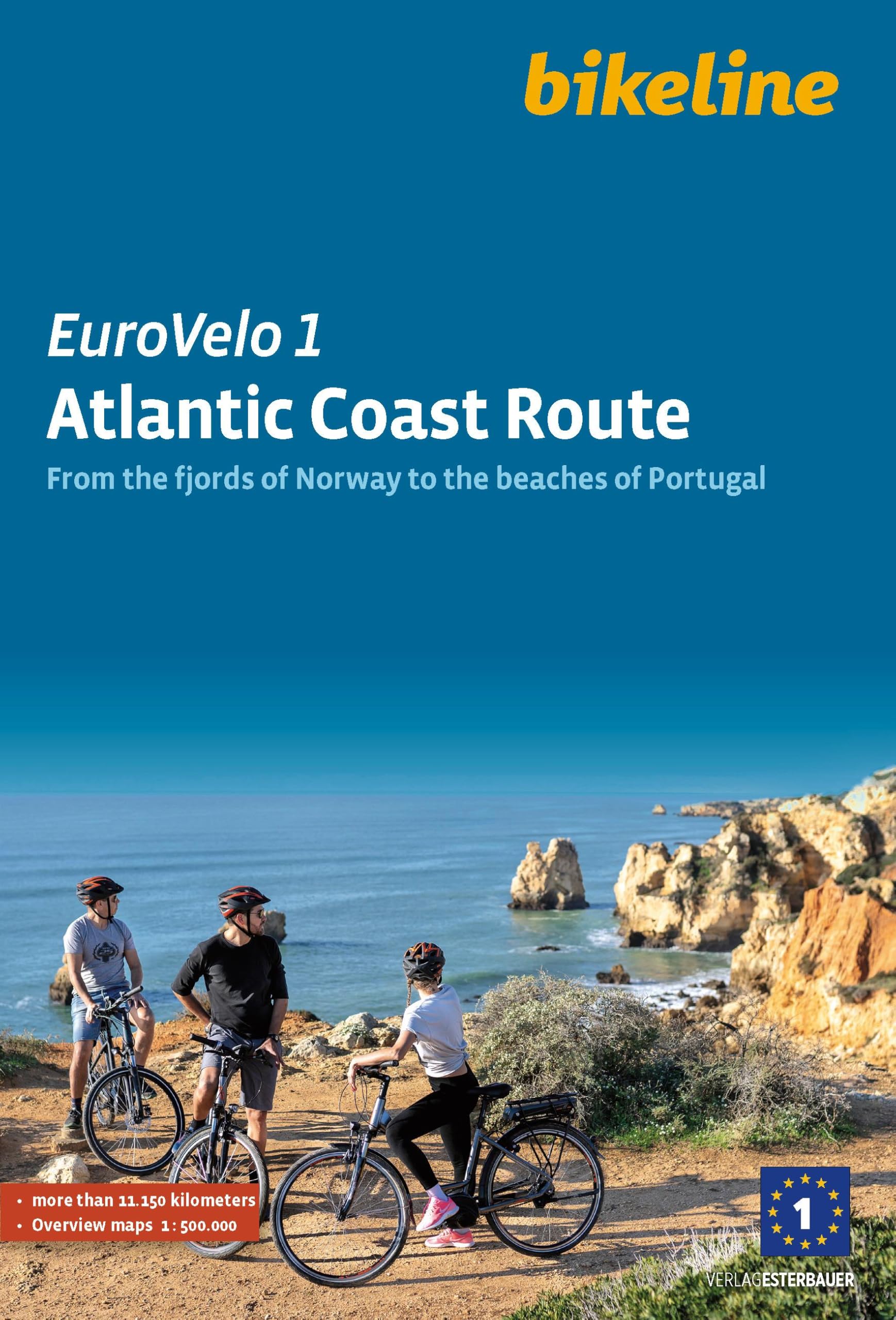 Eurovelo 1 - Atlantic Coast Route: From the fjords of Norway to the beaches of Portugal, 11.150 km, 1:500.000 (bikeline Panorama)