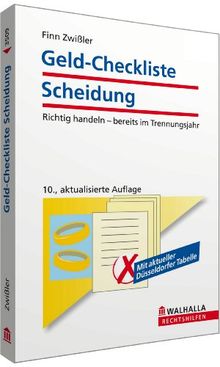 Geld-Checkliste Scheidung: Richtig handeln - bereits im Trennungsjahr